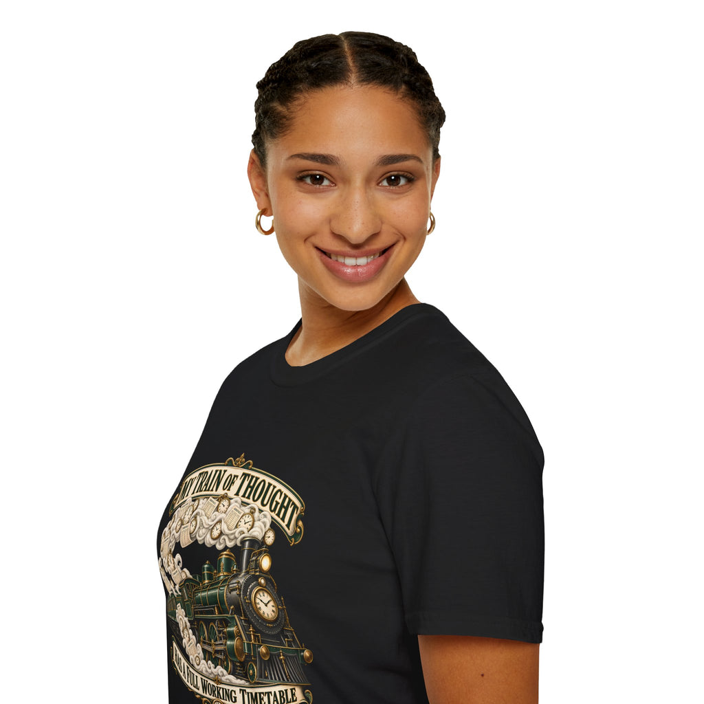Train of Thought Vintage Steam Engine T-Shirt | My Train of Thought Has a Full Working Timetable