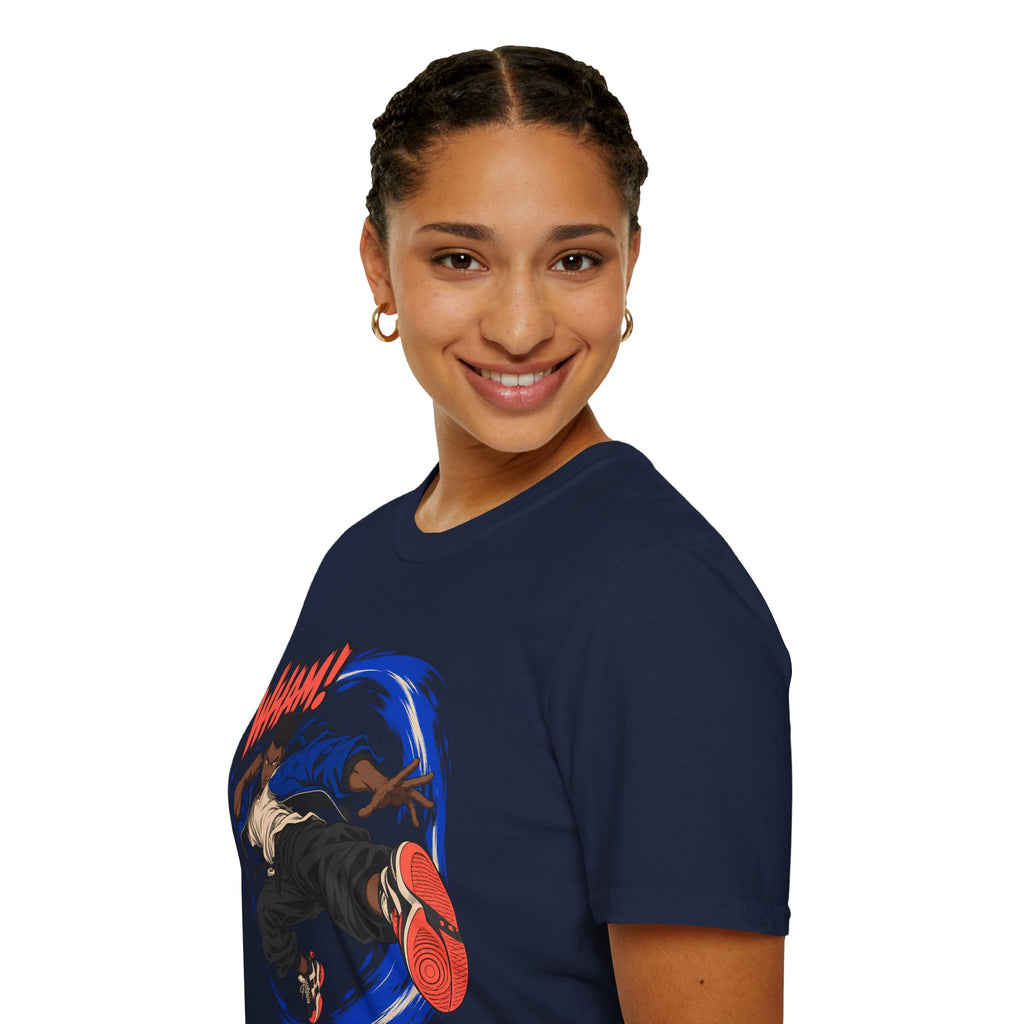 WHAM! | Anime Cartoon Ninja Kick Graphic T Shirt