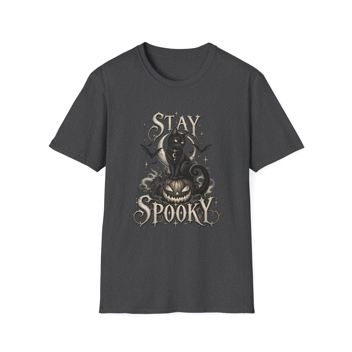 Stay Spooky | Vintage Halloween Cat & Pumpkin Tee