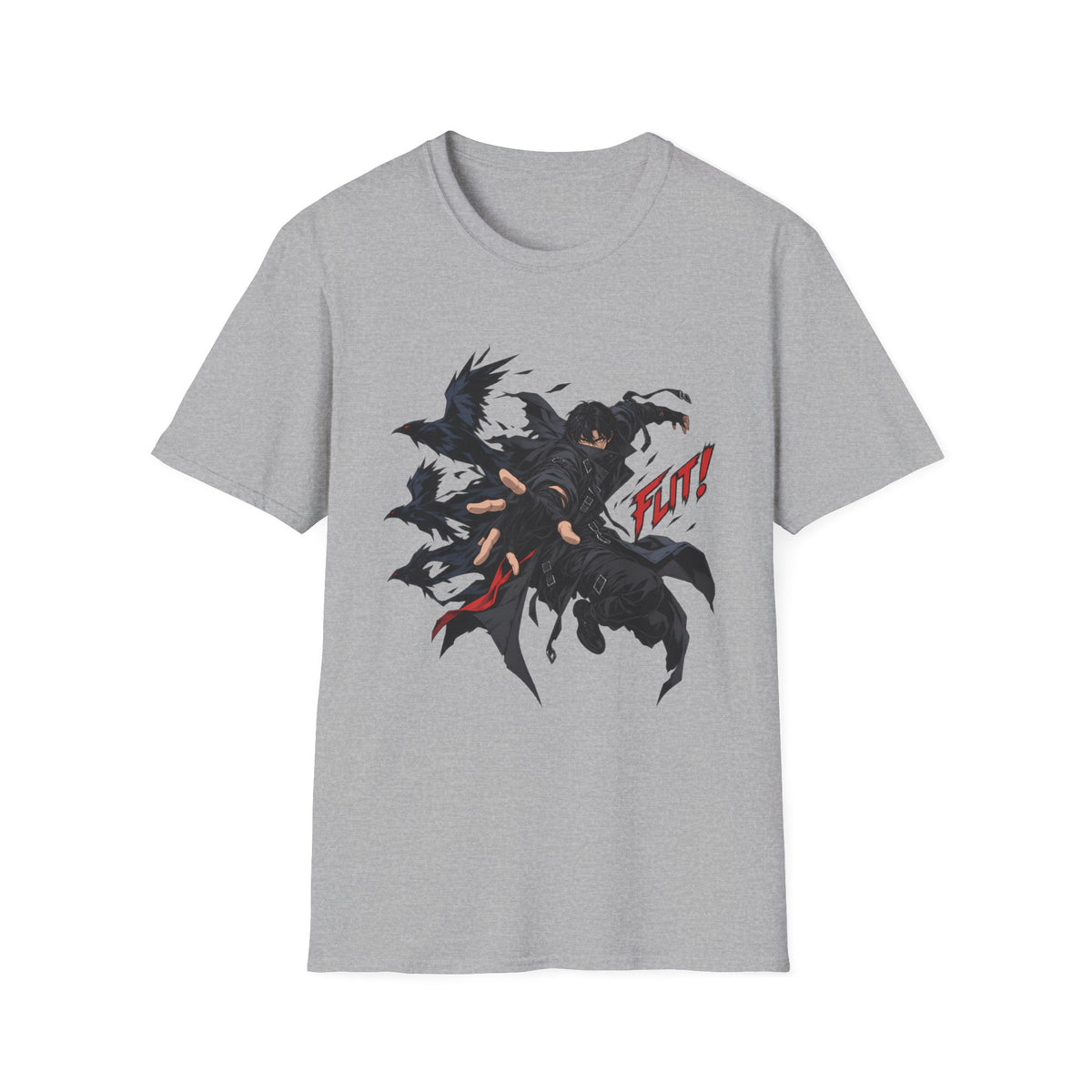 FLINT! | Dark Crow Japanese Anime Samurai Graphic Shirt