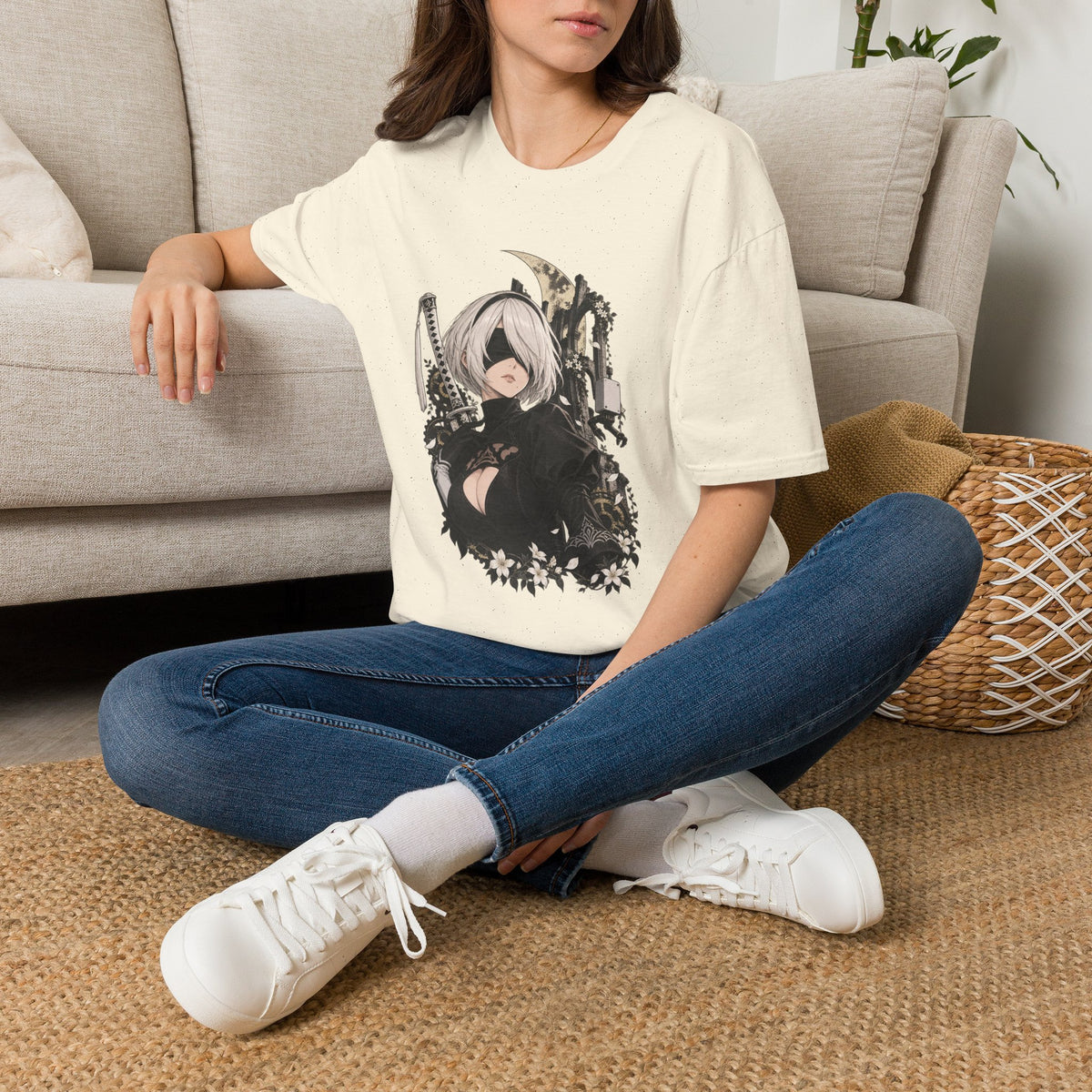 2B | Nier Automata | Anime Character Gothic T-Shirt