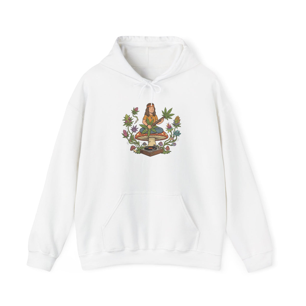 Toadstool - Hoodie, Stoner / Weed Culture Toadstool Design, product image showing the front design.