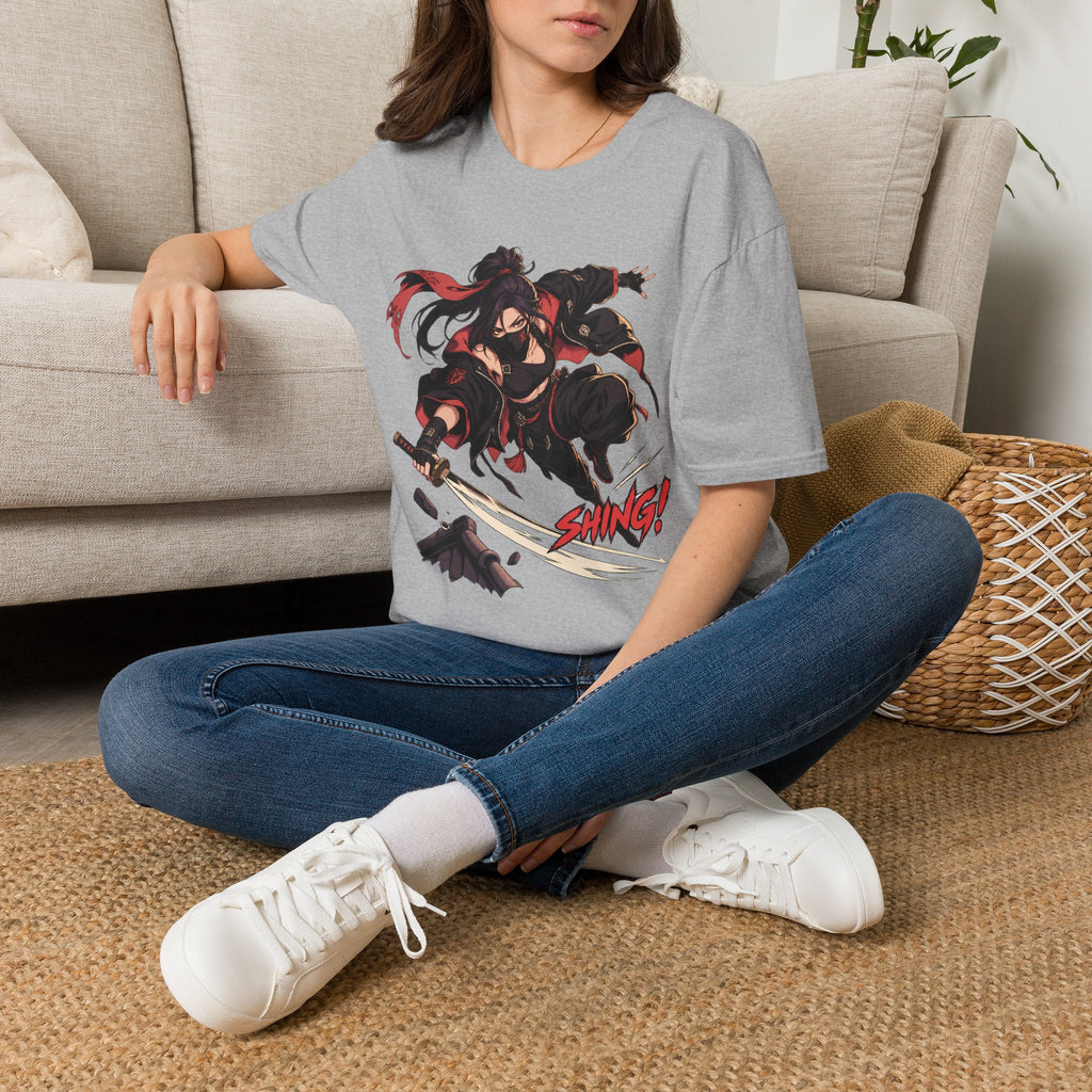 SHING! | Rooftop Samurai Girl | Japanese Anime Style Fight Shirt