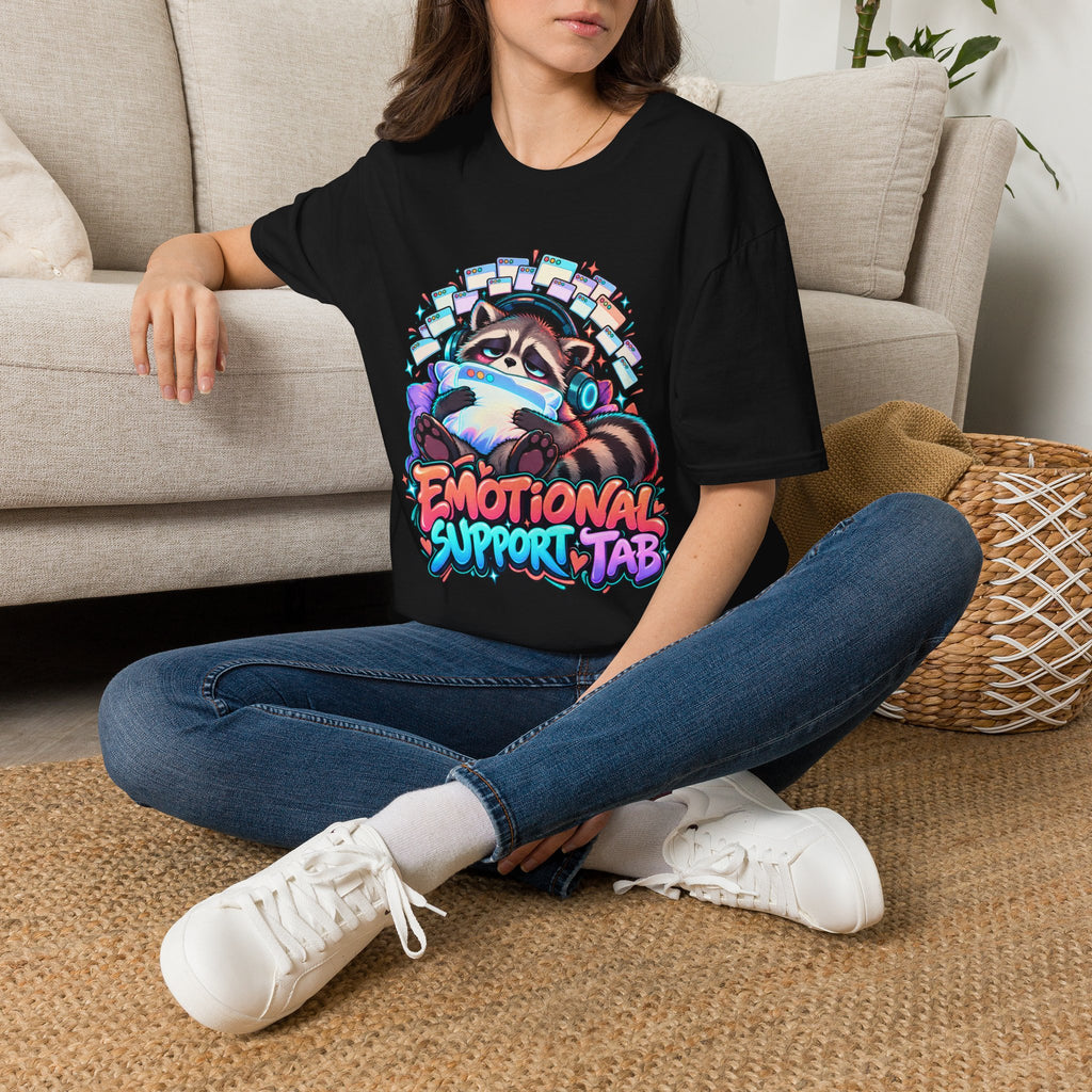 Emotional Support Sloth | Cute Raccoon Hug Graphic Tee