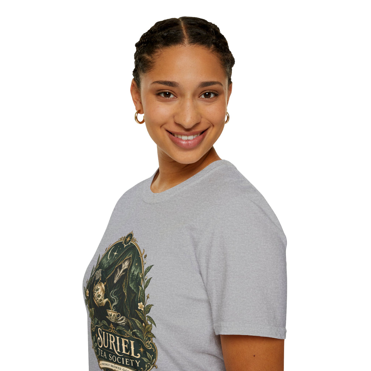 Suriel Tea Society | Freshley Brewed Gossip | ACOTAR Book Graphic T Shirt