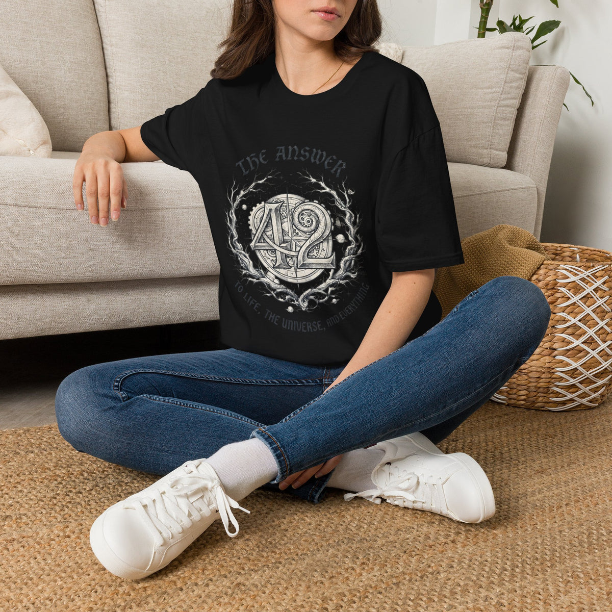 The Answer 42 Graphic T-Shirt — Vintage Sci‑Fi Quote Tee