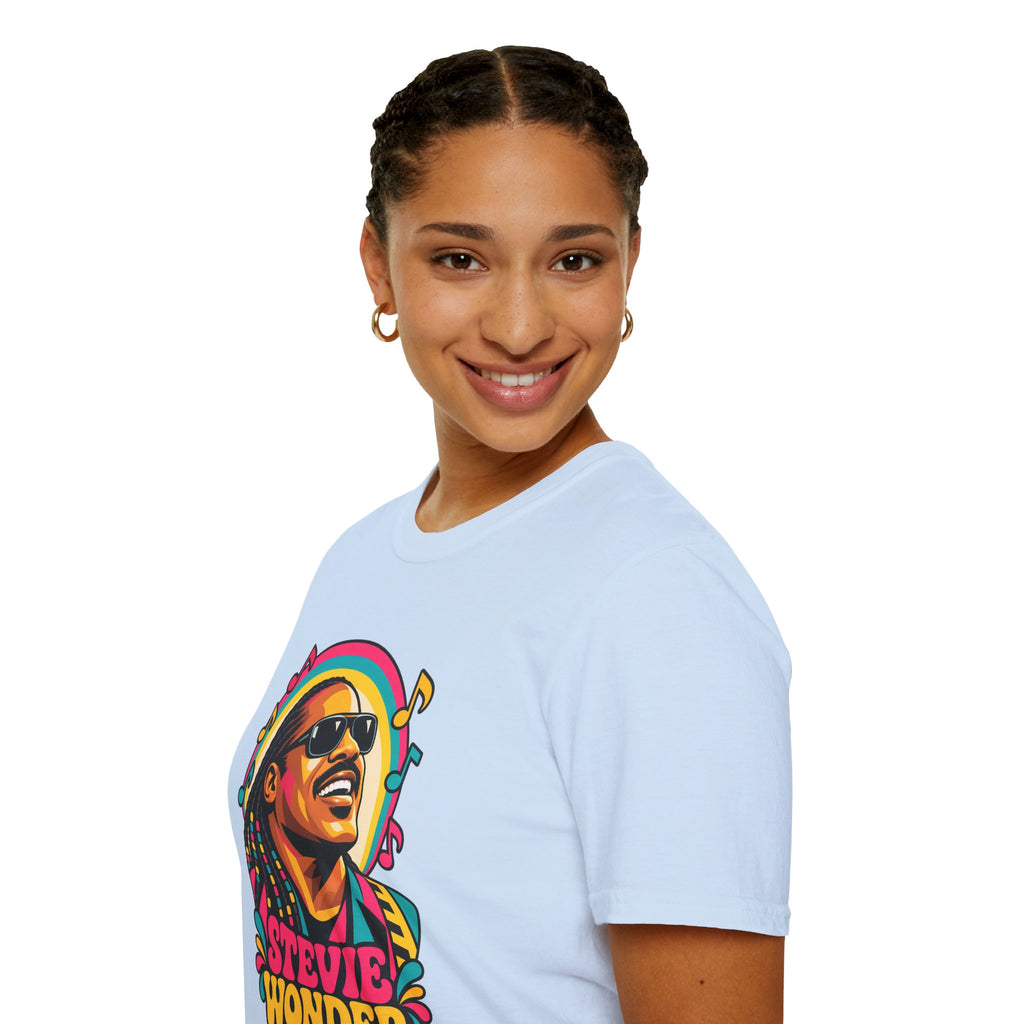 Stevie Wonder Life in Colour Music Legend Portrait T-Shirt