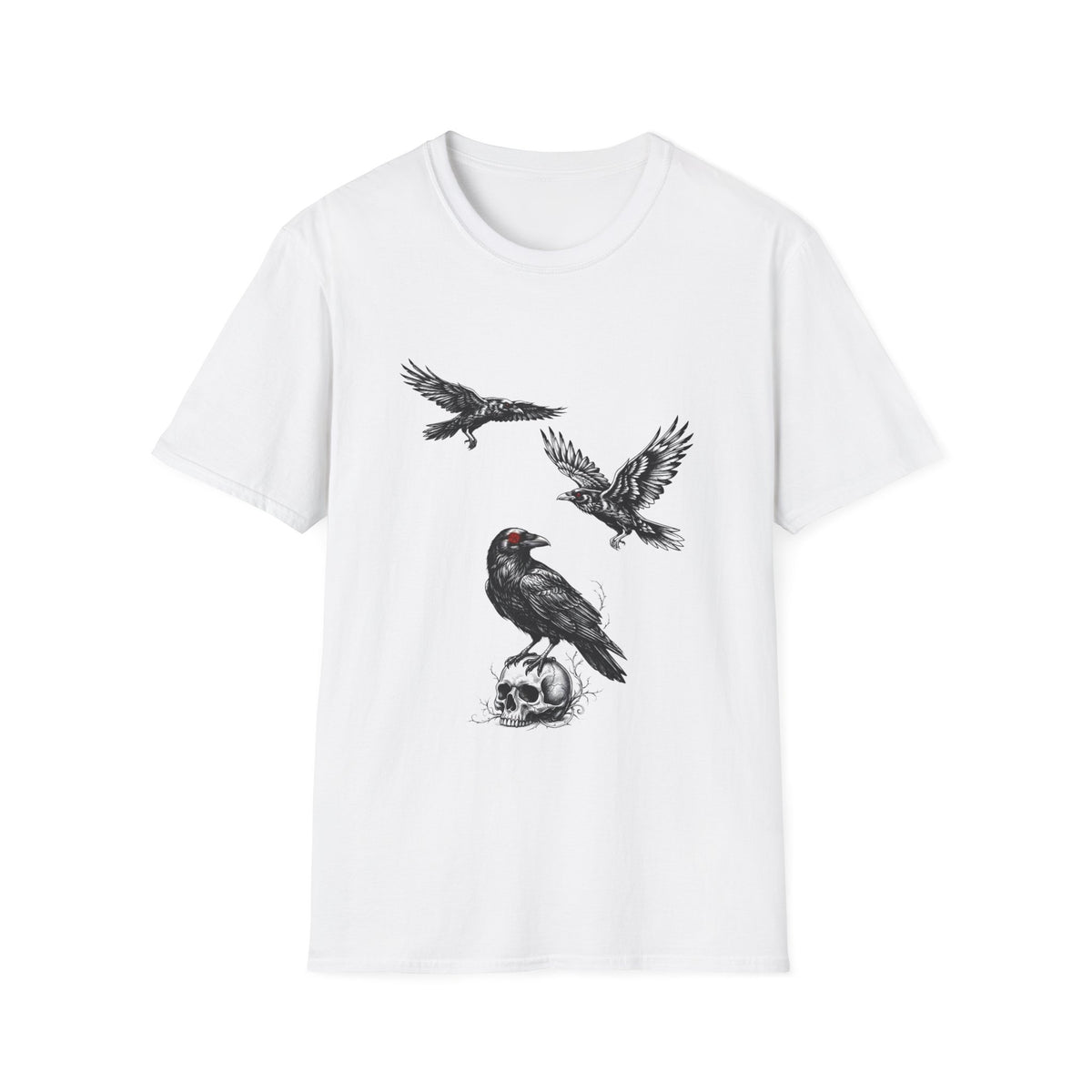 The Messengers - T Shirt, Gothic / Dark Fantasy Crow Design