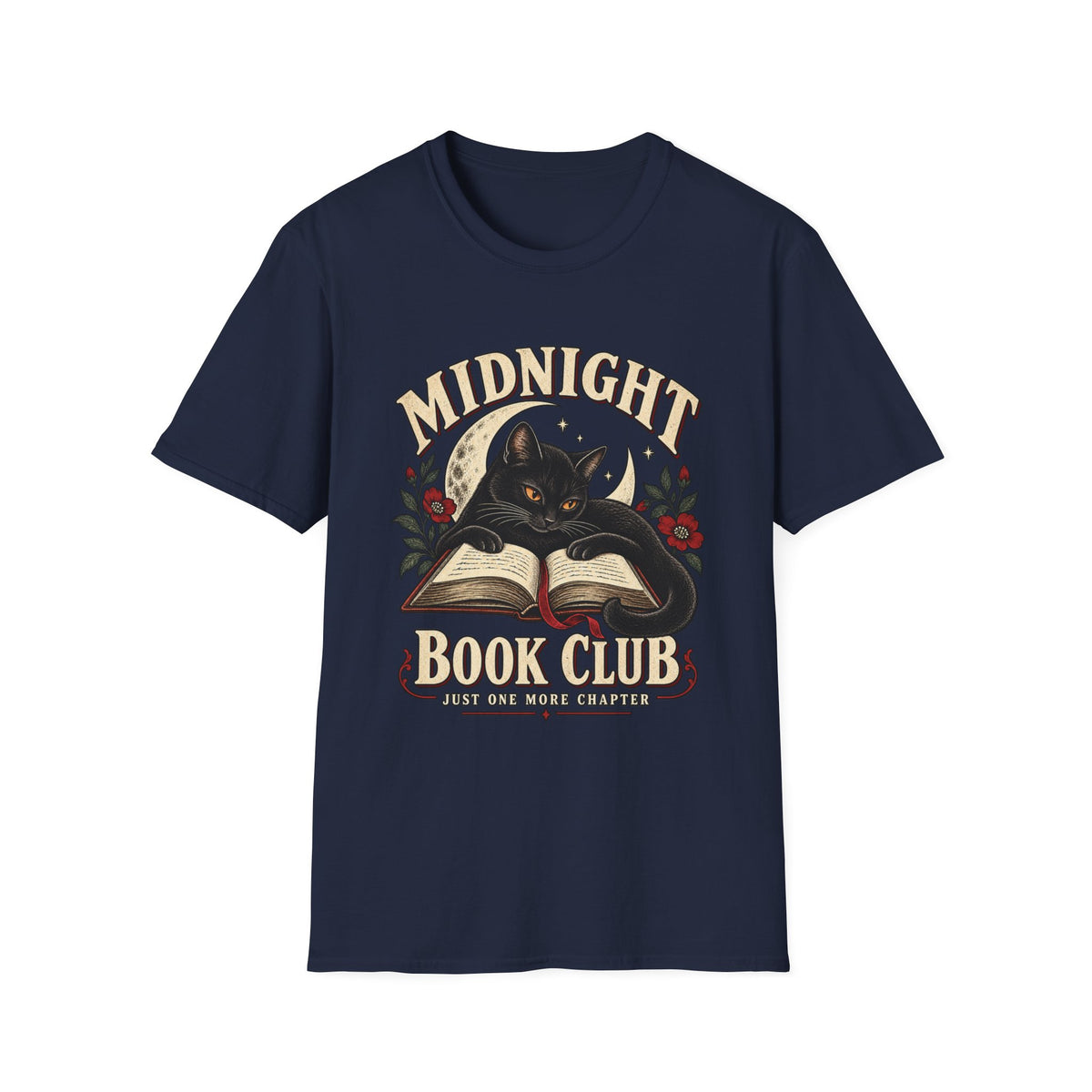 Midnight Book Club | Cute Cat Book Lover Gift T Shirt
