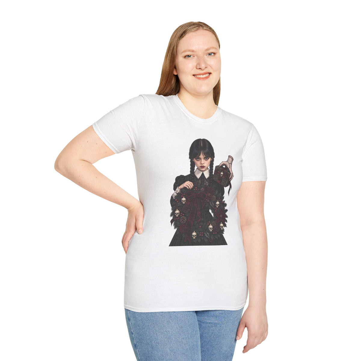 Wednesday Addams | Gothic Chrismtas Portrait T-Shirt