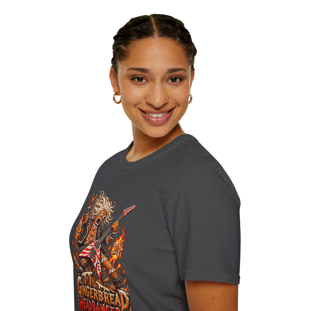 Gingerbread Headbangers | Christmas Funny Rock T-Shirt