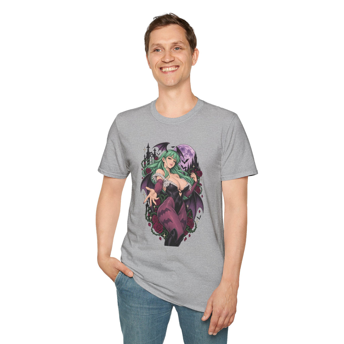 Morrigan | Sexy Succubus Pin Up Girl | Gothic Sorceress Halloween Gamer T-Shirt