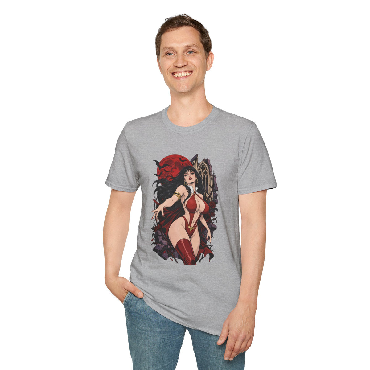 Vampirella | Sexy Vampire Queen | Pin Up Girl | Sexy Halloween Graphic T-Shirt