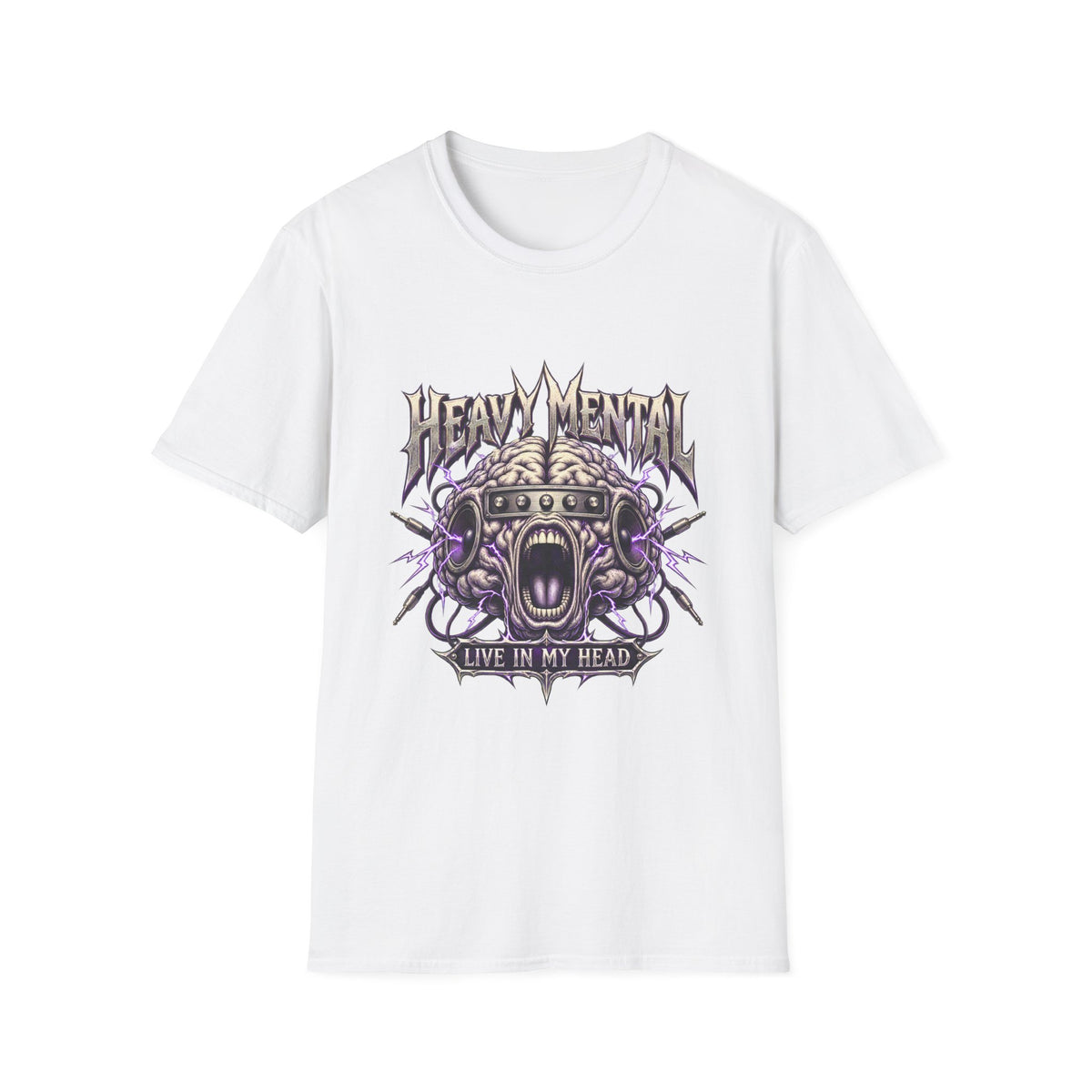 Heavy Mental T-Shirt | Live In My Head' Metal Graphic Tee