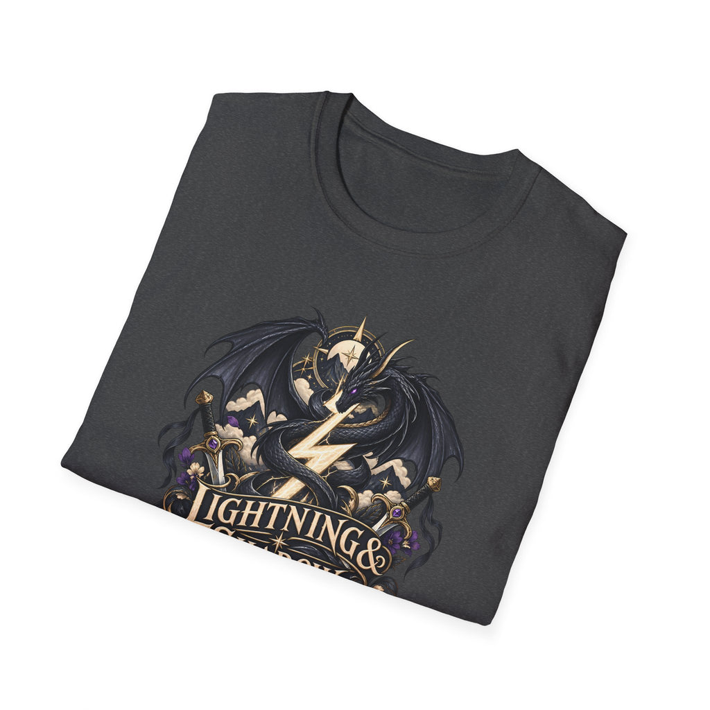 Lightning & Shadow | Onyx Storm Book Inspired Fantasy Dragon T-Shirt