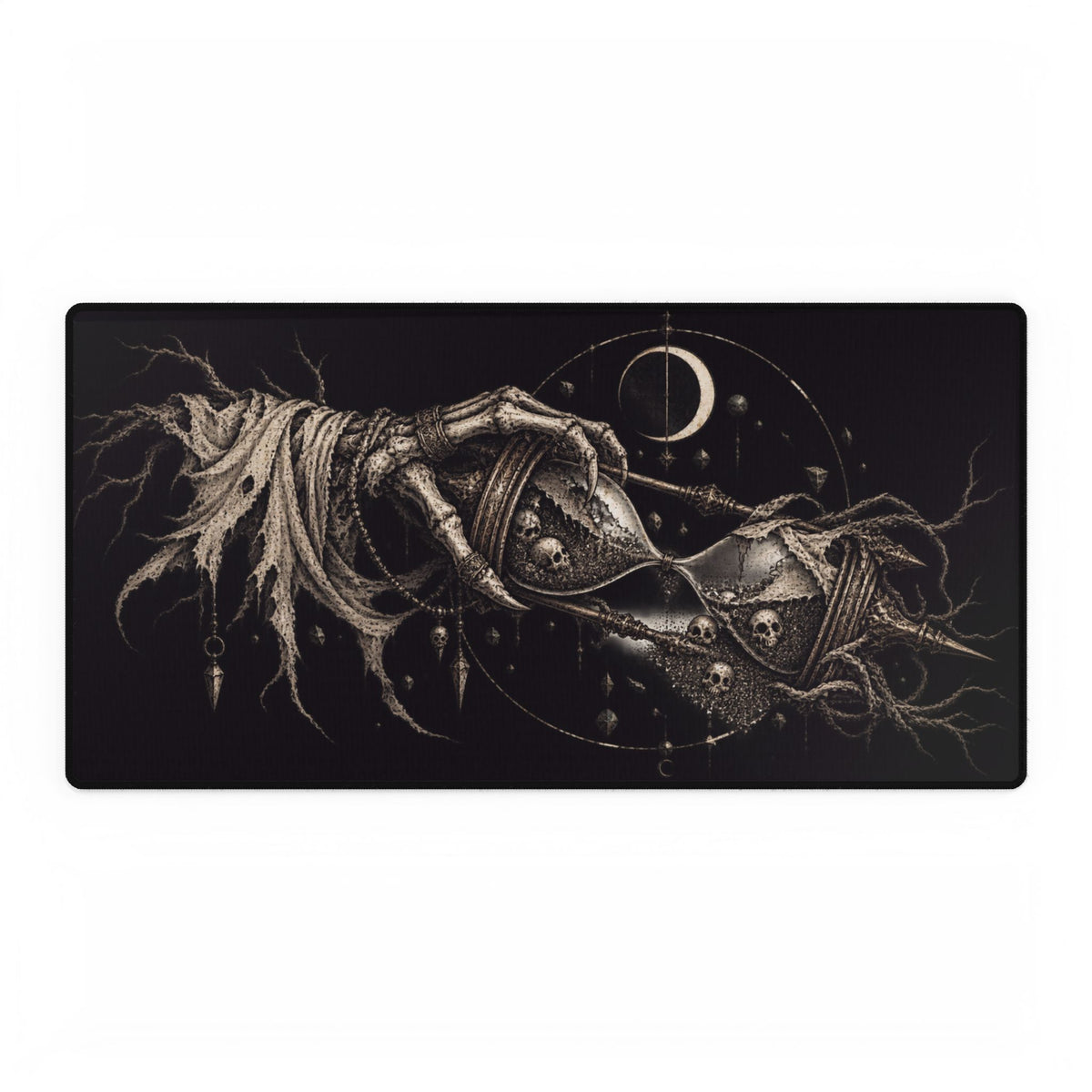 Gothic Moon Reaper Desk Mat | Dark Skull Gaming/Work Desk Pad