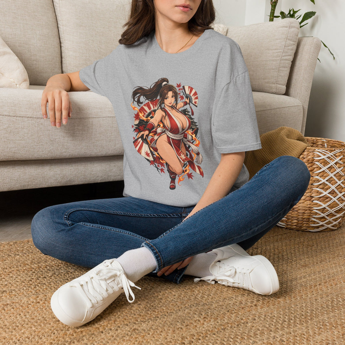 Mai Shiranui | Fatal Fury | Anime Style Pin up Girl Warrior T-Shirt