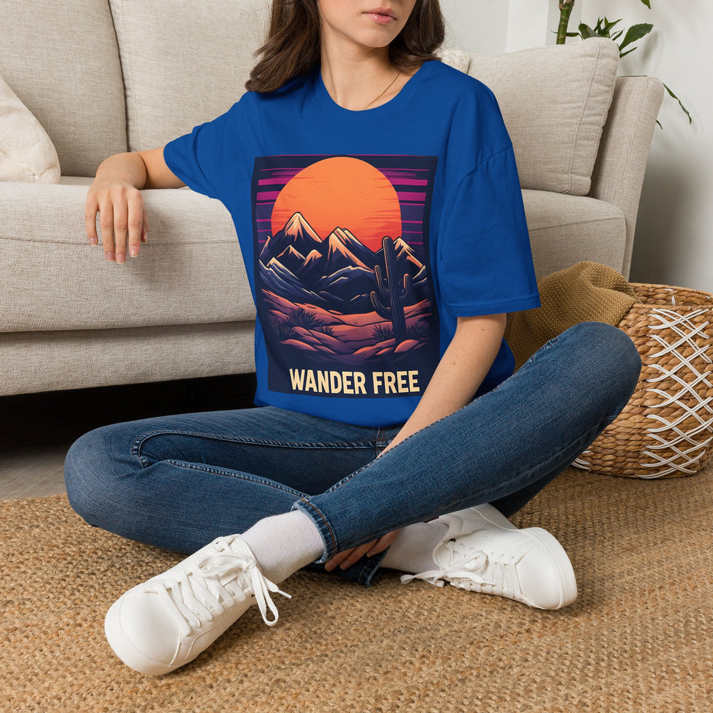 Sunset Mountains T-Shirt — Retro Desert Sunset Graphic Tee
