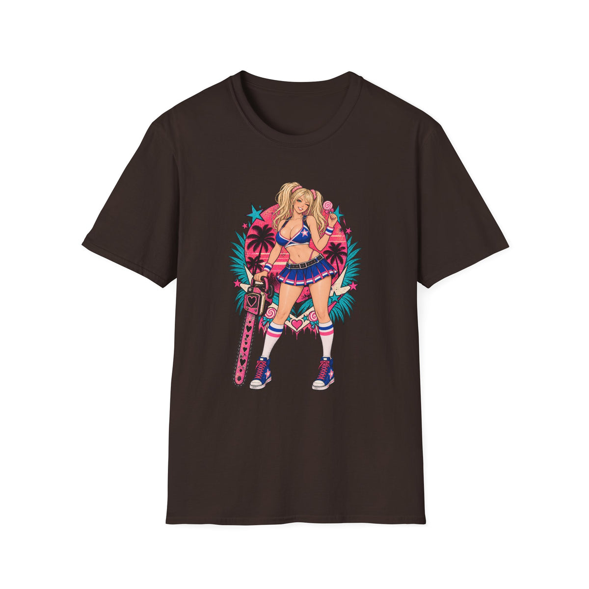 Juliet Starling | Sexy Pinup Beach Babe | Lollipop Chainsaw | Zombie Game T-Shirt