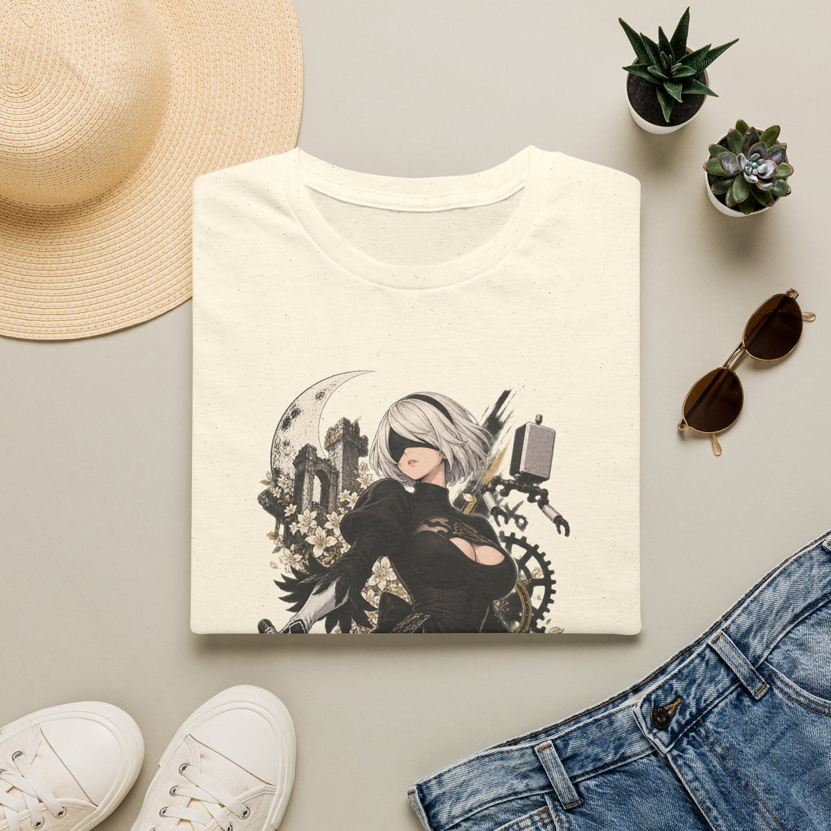 2B | Nier Automata | Anime Swordgirl Pin Up T-Shirt
