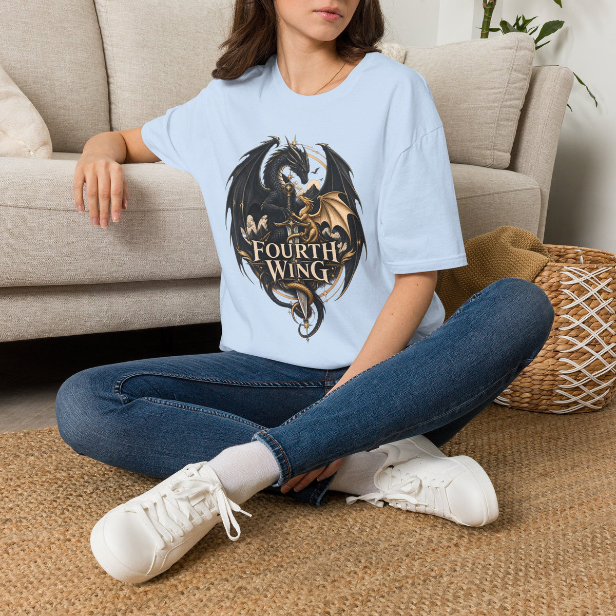 Fourth Wing | Book Inspired Dragon Logo | Fantasy Book T-Shirt