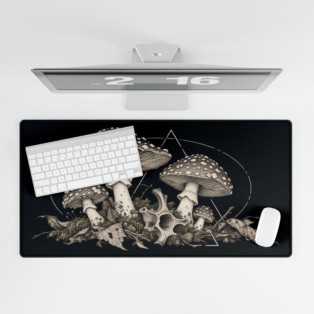 Mushroom Vertebrae | Gothic Botanical Gaming & Office Mouse Pad