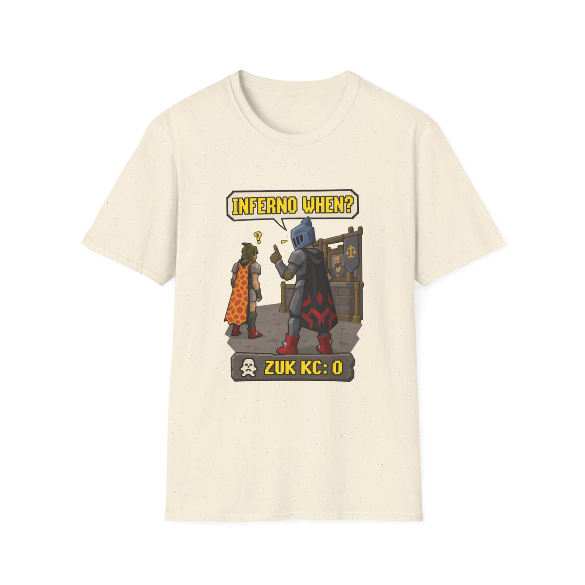 Inferno When? RuneScape Humor T-Shirt - Zuk KC Count Gaming Tee