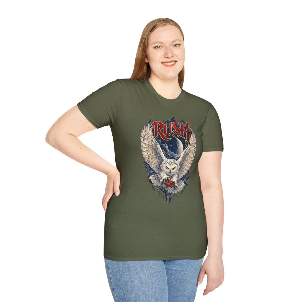Rush | Fly by Night | Prog Rock | Owl Band Graphic T-Shirt