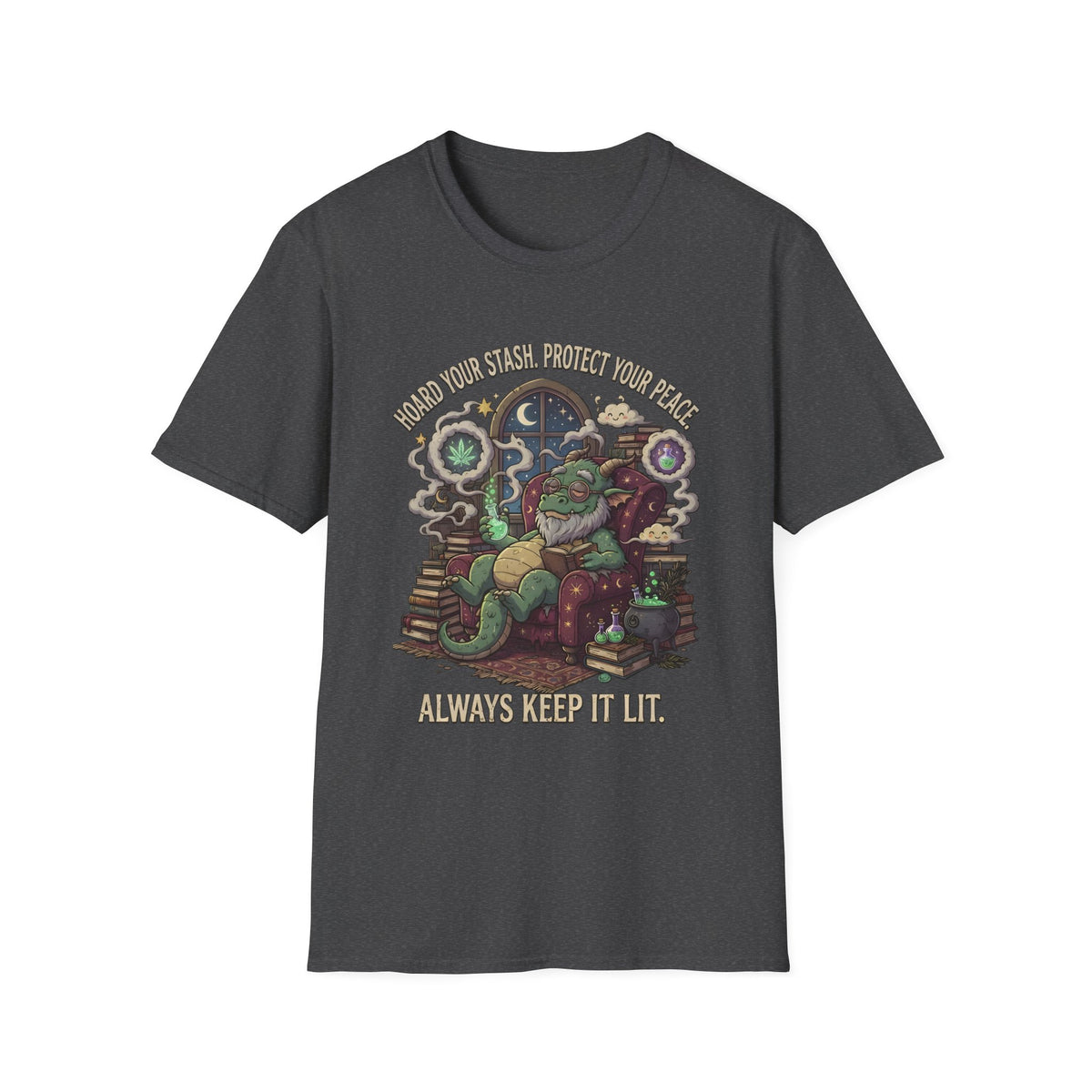 Dragon Stoner - 'Always Keep It Lit' - Psychedelic Chill Graphic Tee