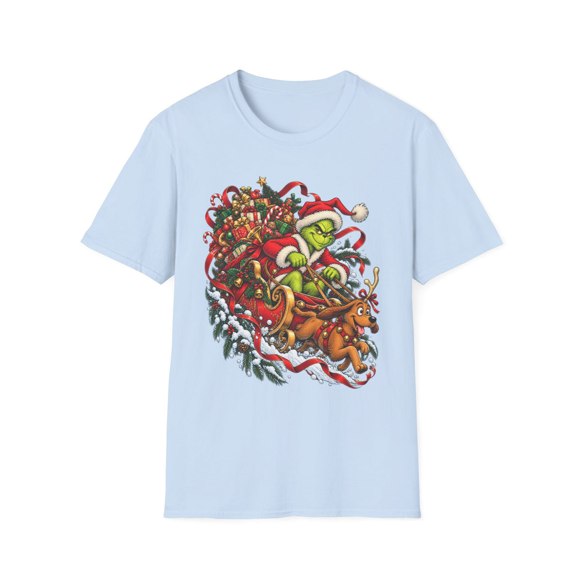 Grinch & Max Sleigh Ride | Funny Christmas T Shirt