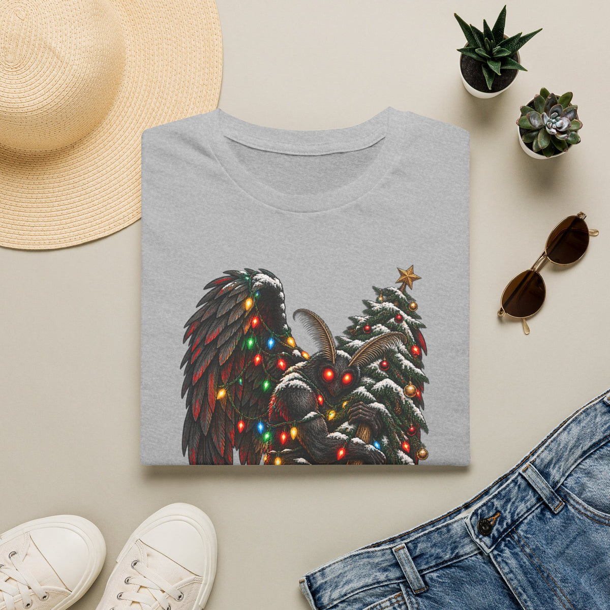 Moth to a Flame | Mothman | Christmas T Shirt