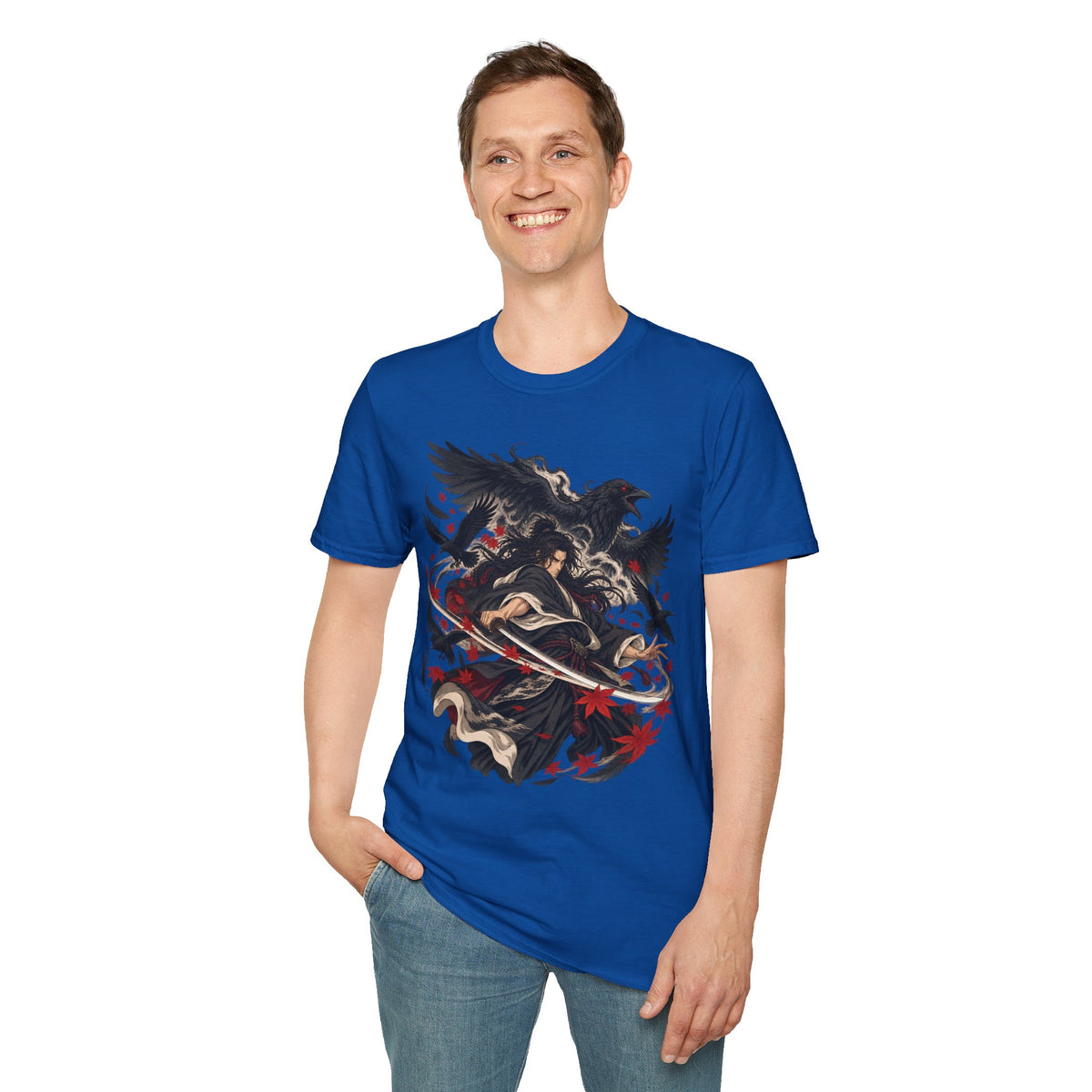 Raven Master | Japanese Samurai | Dark Fantasy T-Shirt