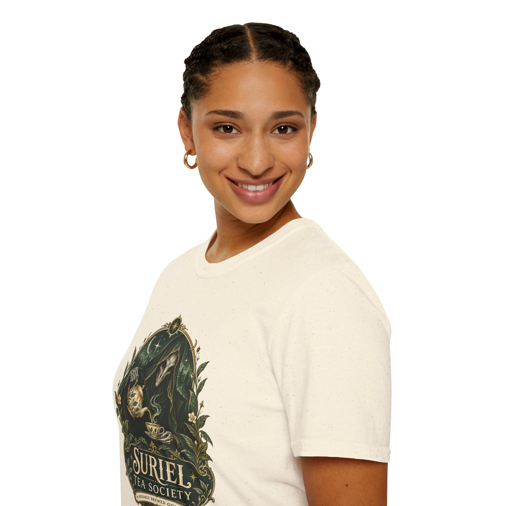 Suriel Tea Society | Freshley Brewed Gossip | ACOTAR Book Graphic T Shirt