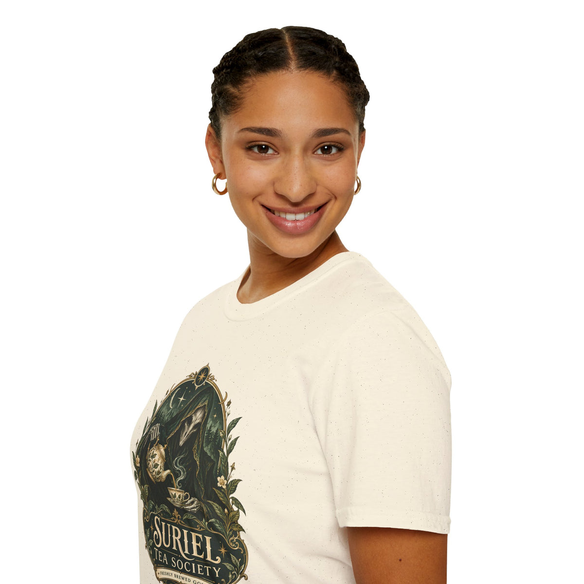 Suriel Tea Society | Freshley Brewed Gossip | ACOTAR Book Graphic T Shirt