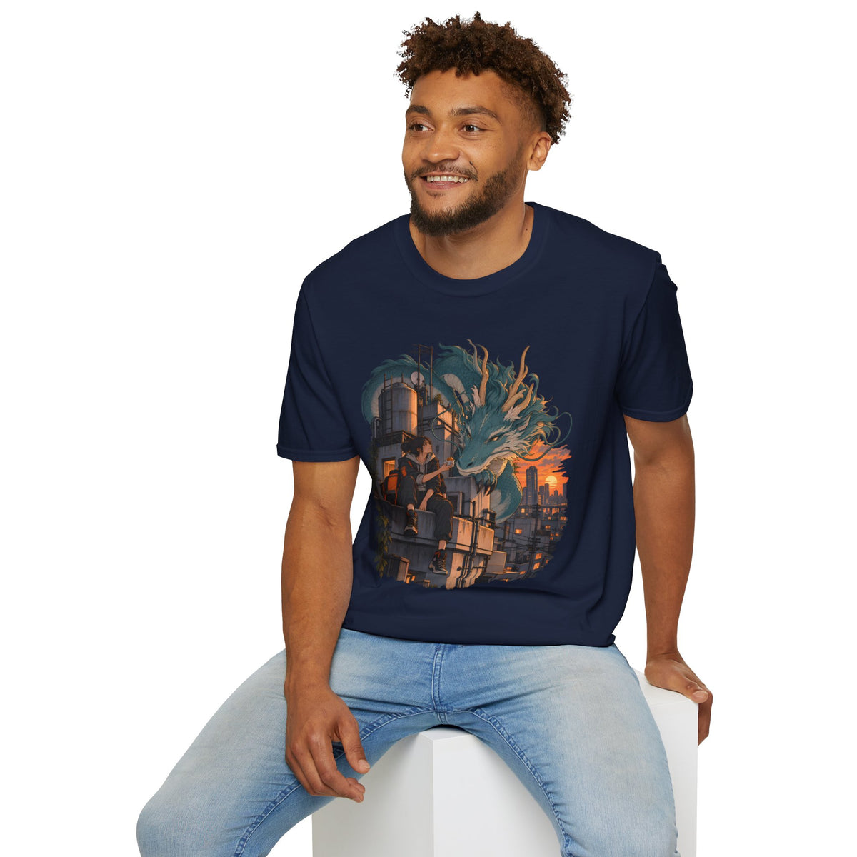 Serpent Cityscape | Urban Japanese Dragon T-Shirt