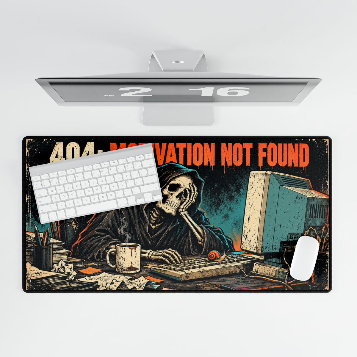 404: Motivation Not Found | Skeleton Gaming / Office Mouse Pad