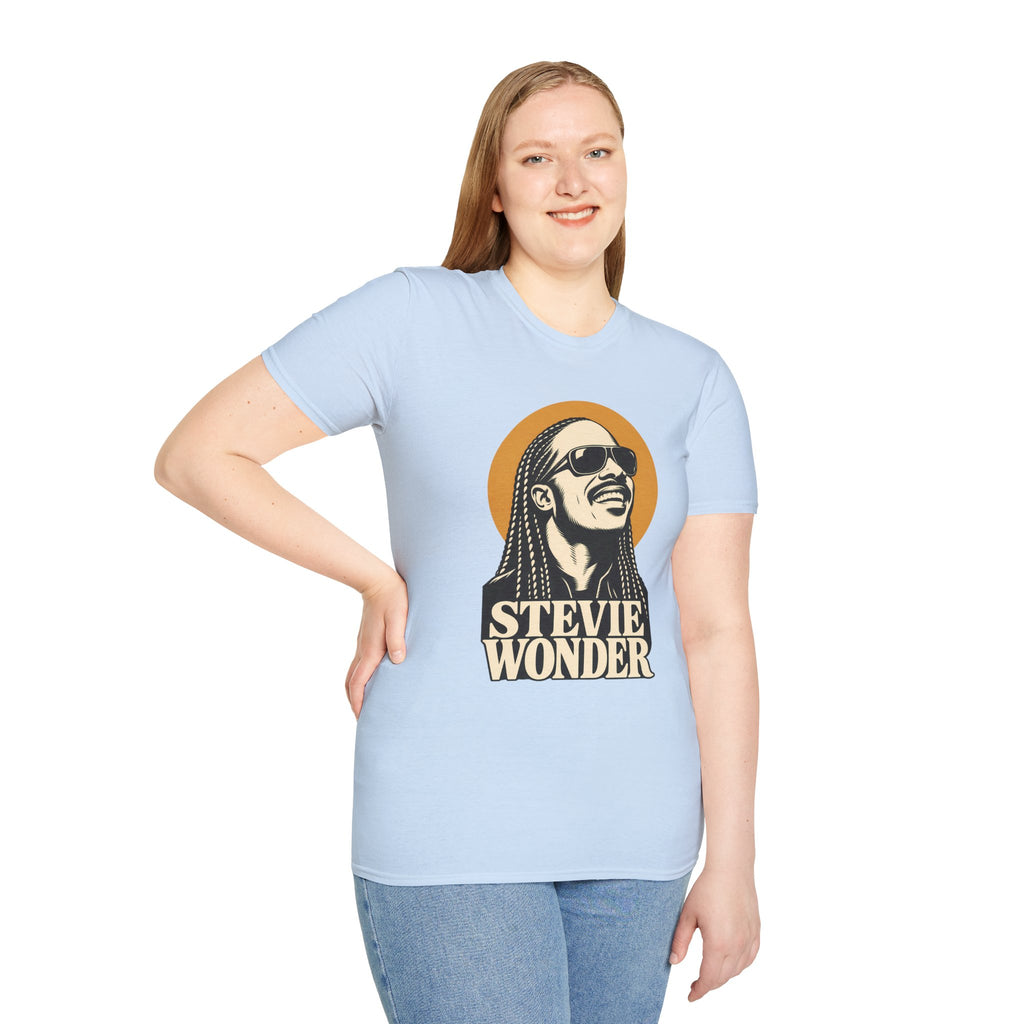 Stevie Wonder Graphic T-Shirt - Retro Soul Music Tee