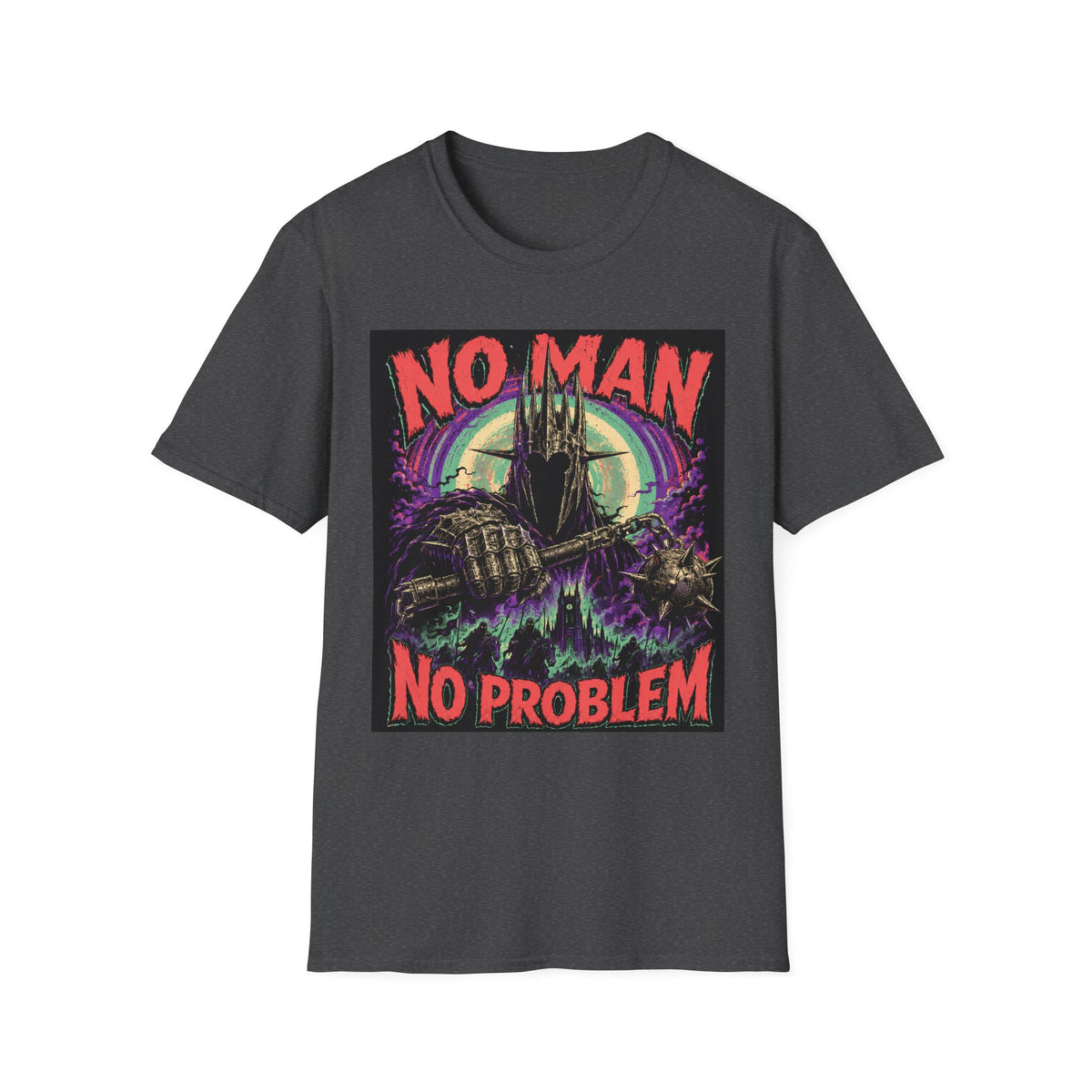 No Man No Problem T-Shirt — Retro Gothic Castle Graphic Tee
