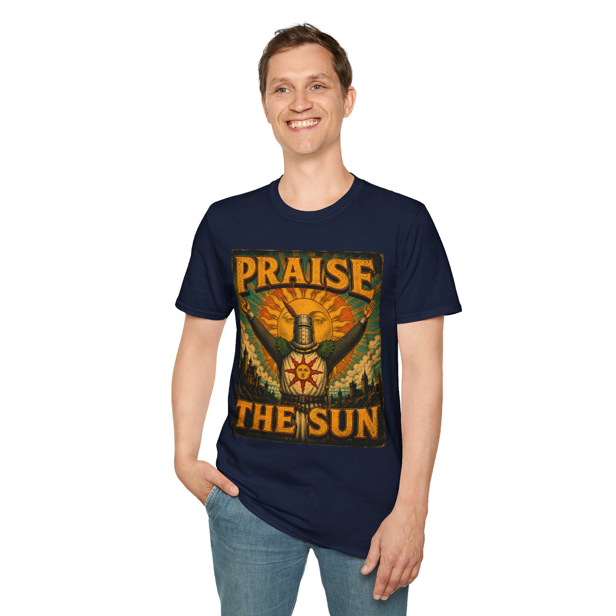 Praise the Sun T-Shirt — Dark Souls-Inspired Gaming Tee