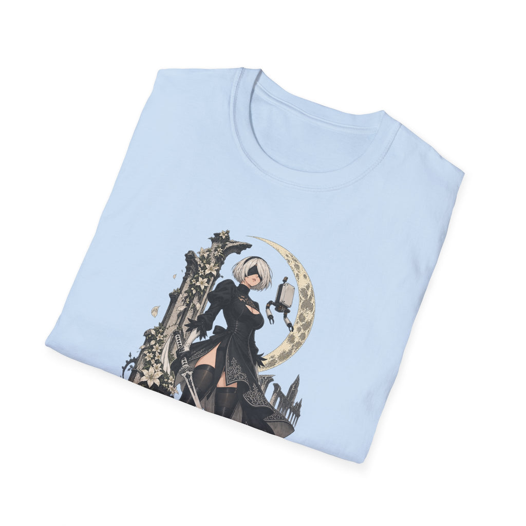 2B | Nie: Automata | Anime Gothic Warrior Moonlight Pin Up T-Shirt