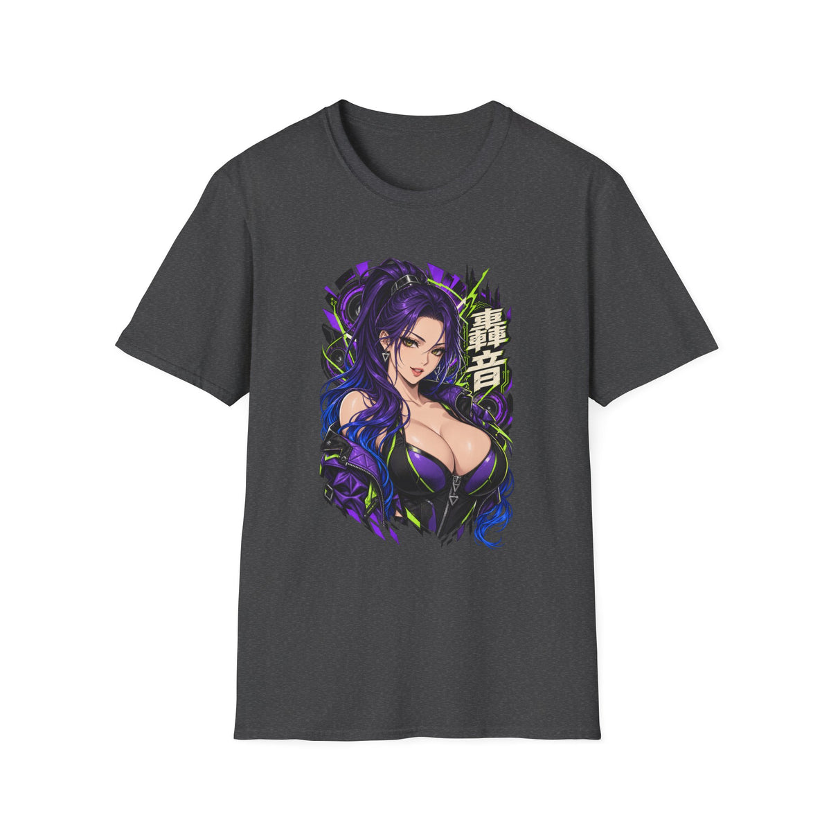 Thunder | Sexy Anime Villainess Pin Up Girl | Waifu Portrait T-Shirt
