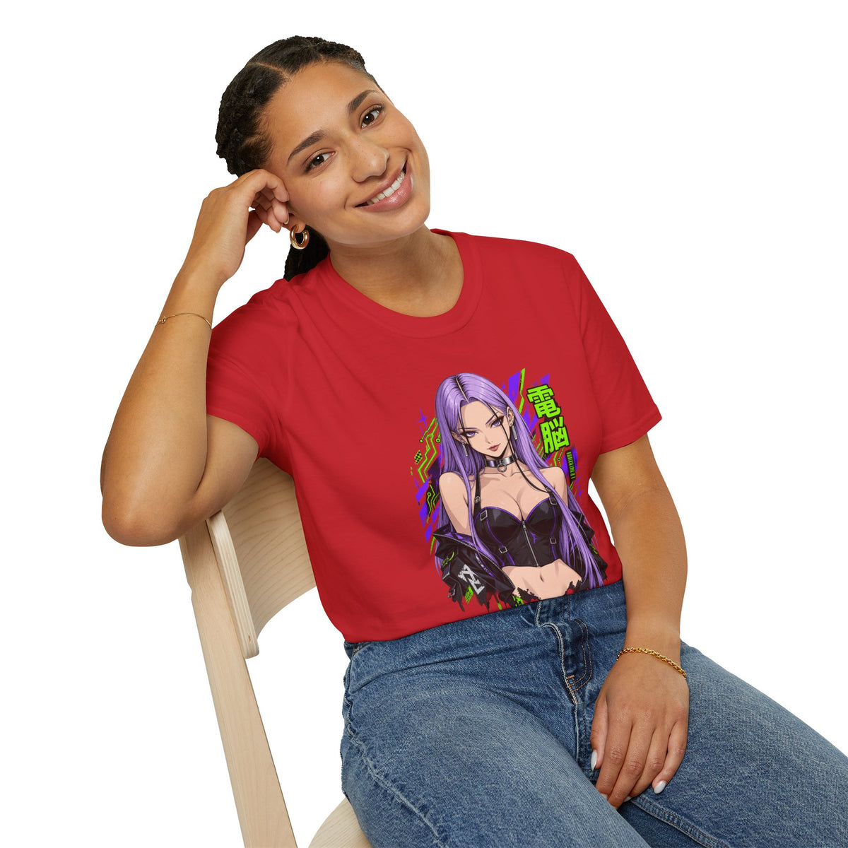 Violet | Anime Cyber Sexy Pin Up Girl T-Shirt
