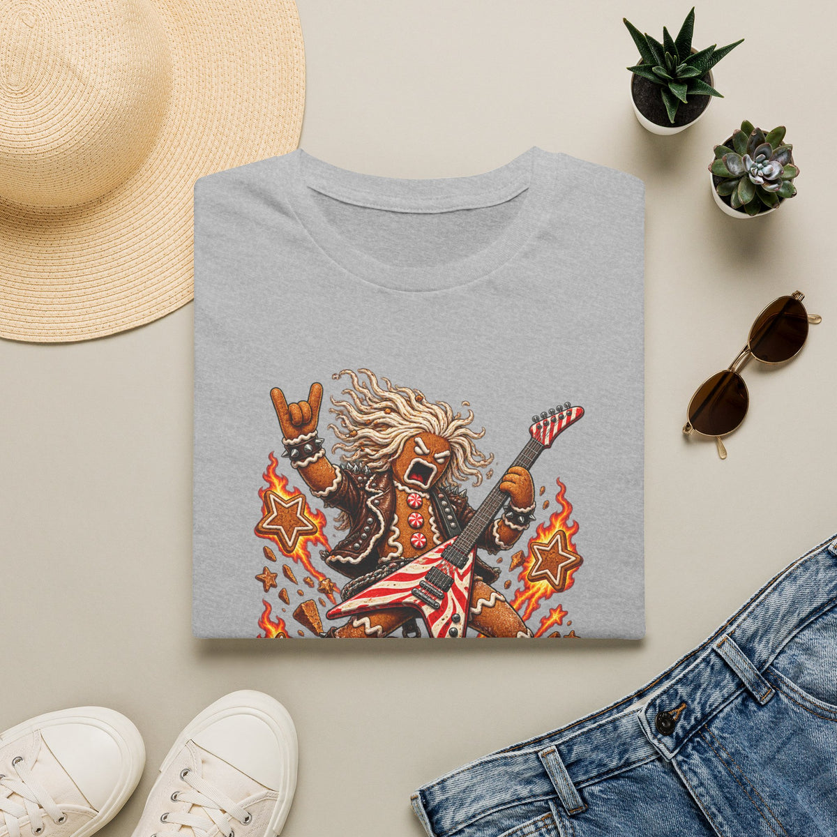 Gingerbread Headbangers | Christmas Funny Rock T-Shirt