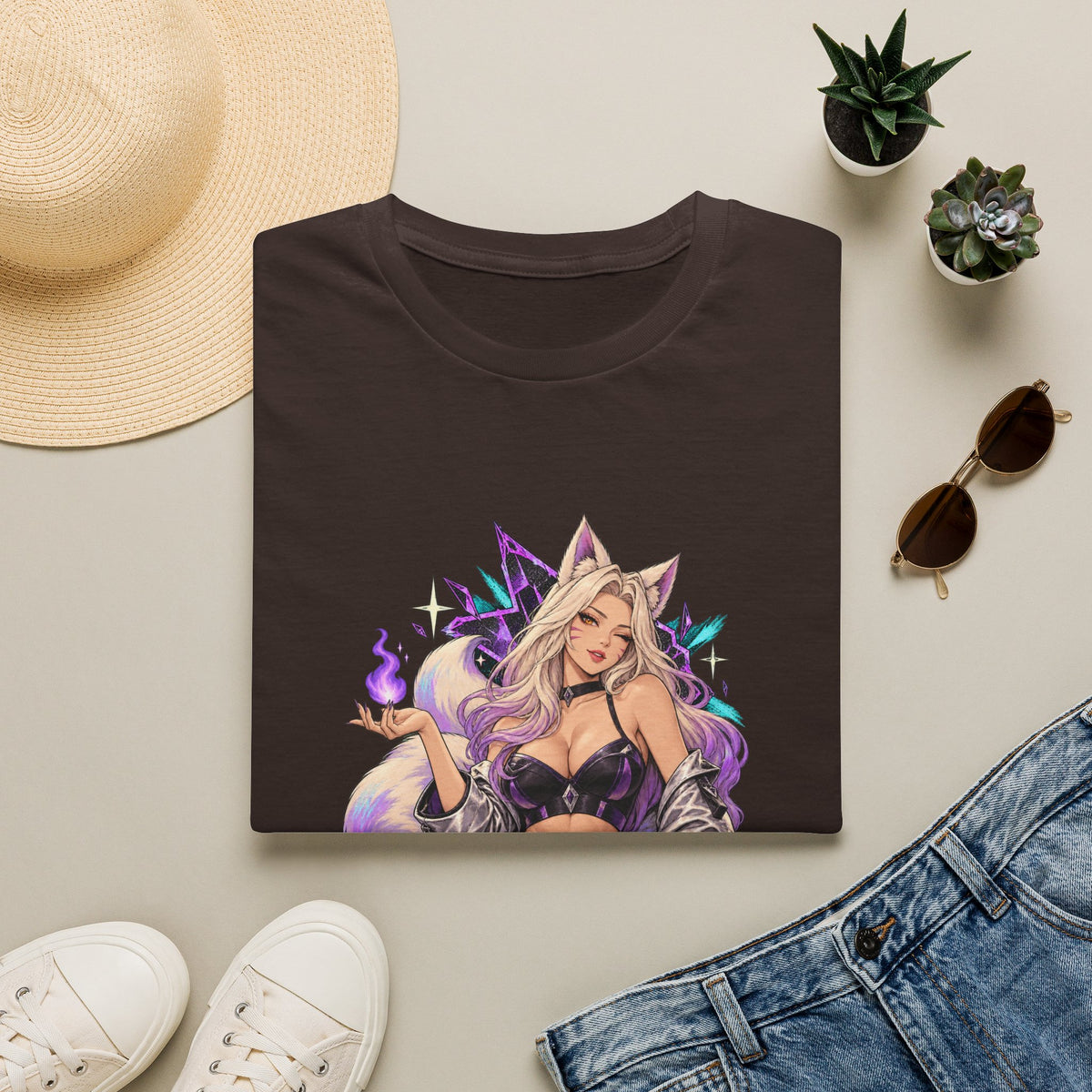 Ahri | League of Legends | Anime Fox Pin Up Girl T-Shirt