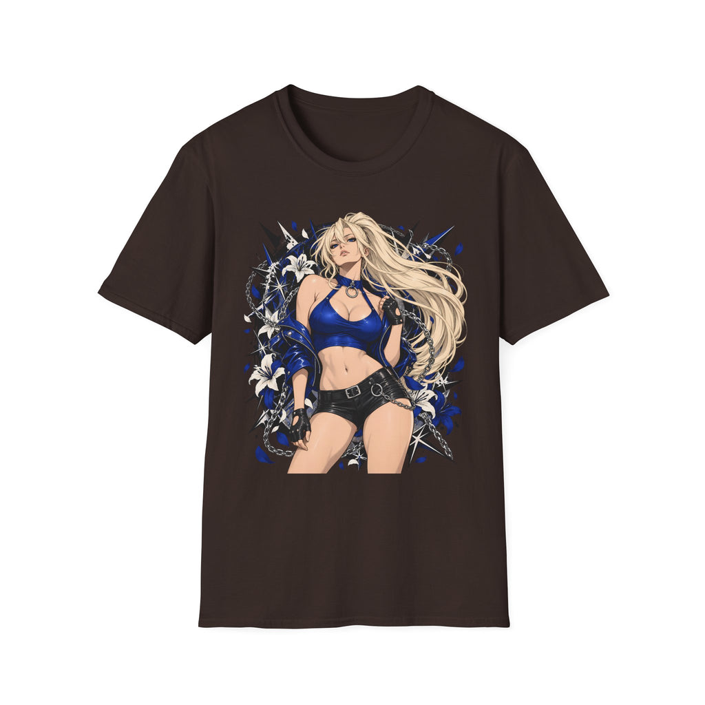 Electric Girl | Japanese Anime | Blonde Bombshell Pin Up Graphic Shirt