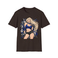 Electric Girl | Japanese Anime | Blonde Bombshell Pin Up Graphic Shirt