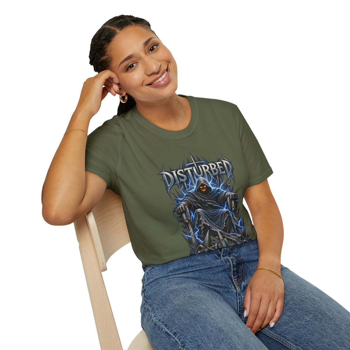Disturbed | Storm Throne | The Guy | Grim Reaper Band T-Shirt