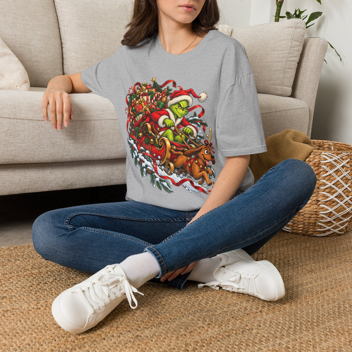 Grinch & Max Sleigh Ride | Funny Christmas T Shirt