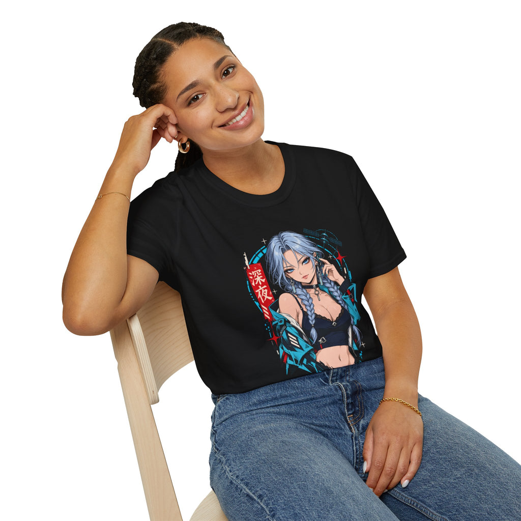 Ice | Sexy Anime Cyber Pin Up Girl Graphic T-Shirt