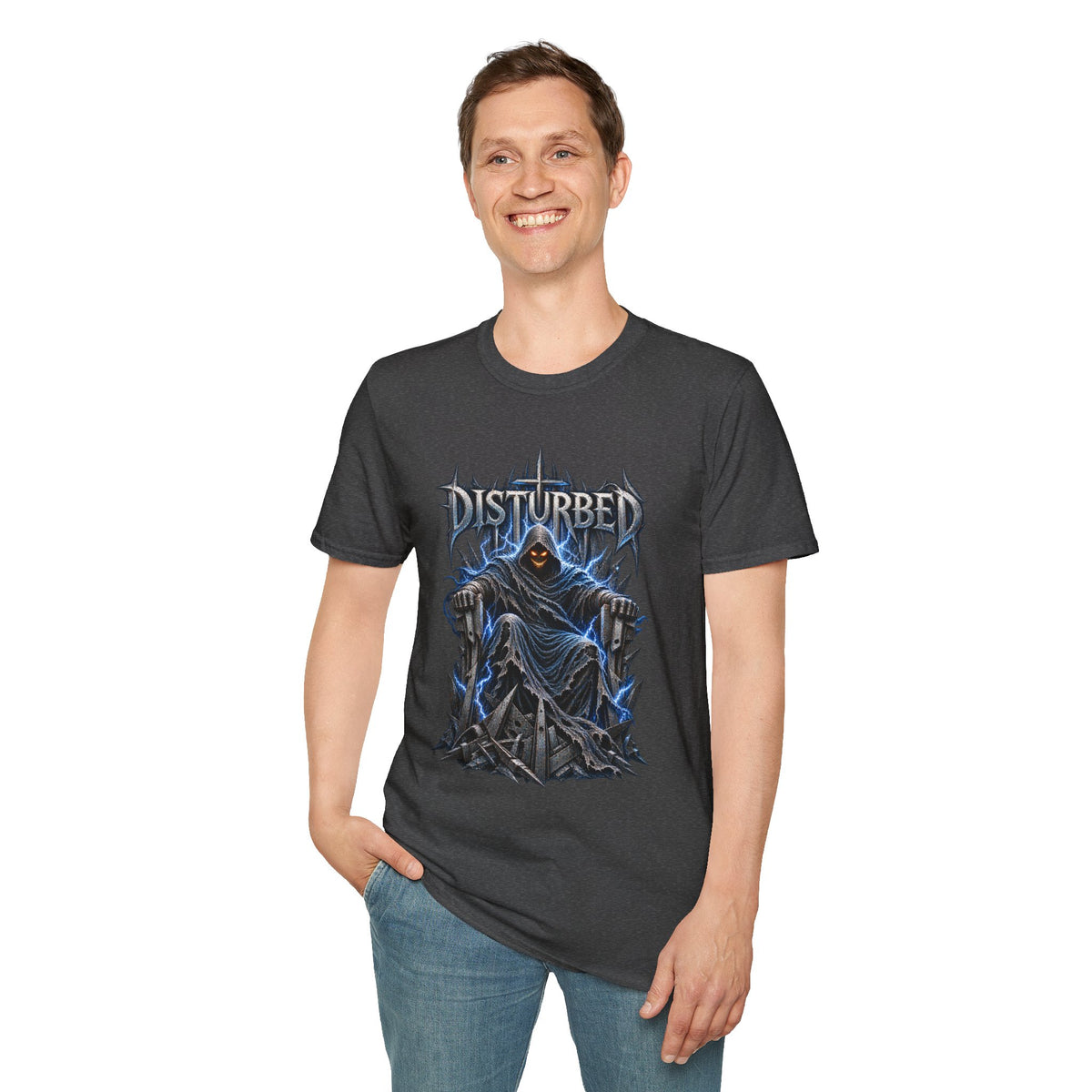 Disturbed | Storm Throne | The Guy | Grim Reaper Band T-Shirt
